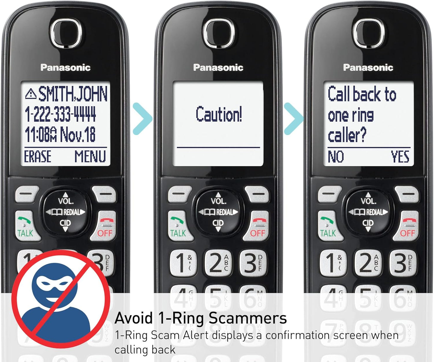 Panasonic KX-TGD813B Cordless Phone Advanced Call Block
