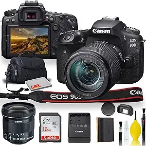Canon 3616C016 EOS 90D DSLR 18-135mm Lens Kit Renewed