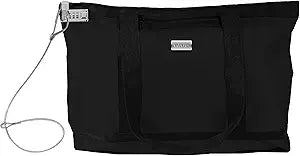 Vaultz VZ00678 Locking Zipper Tote Bag - Black Nylon