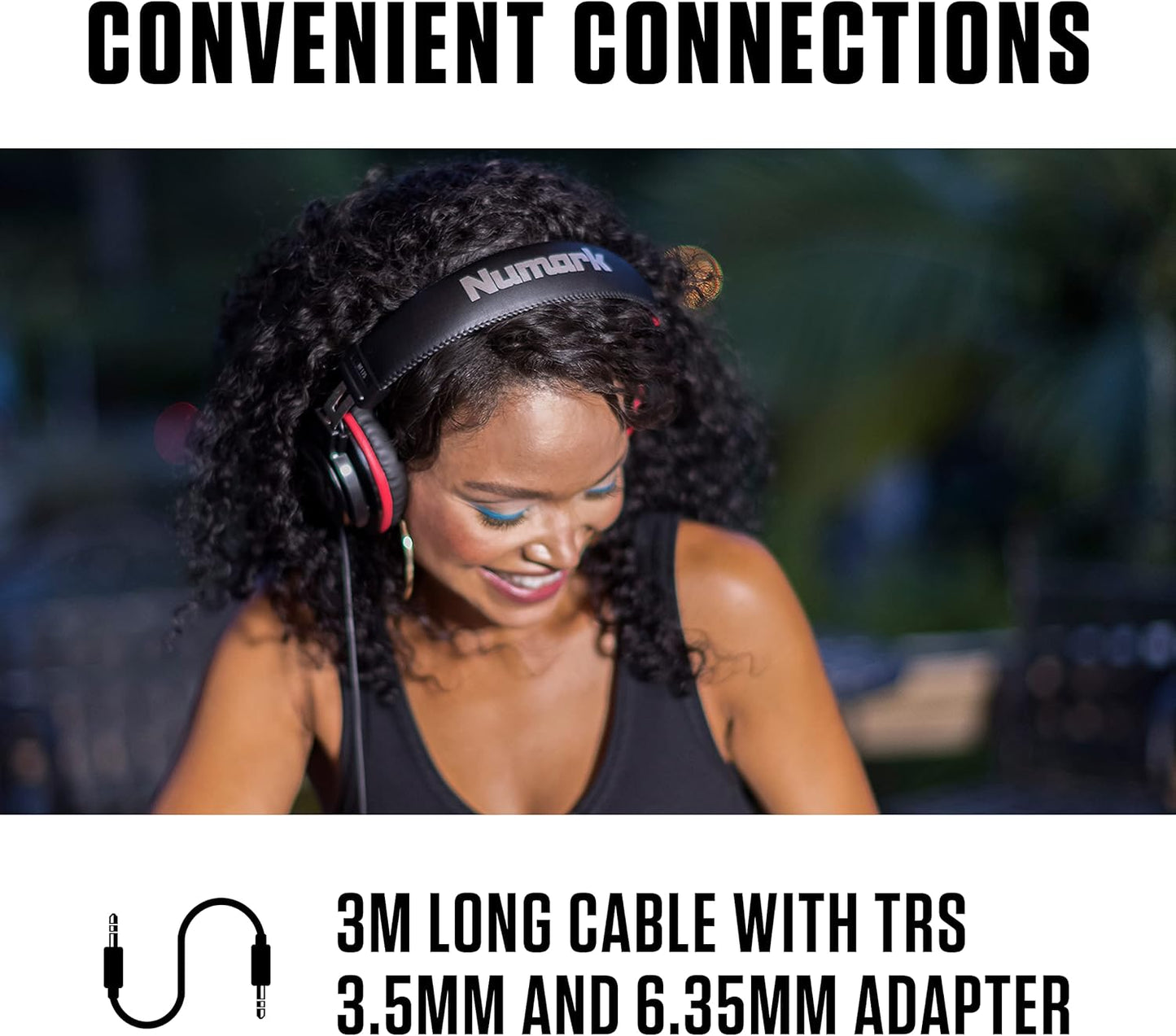 Numark PT01USB & HF175 Portable Vinyl Record Player Headphones