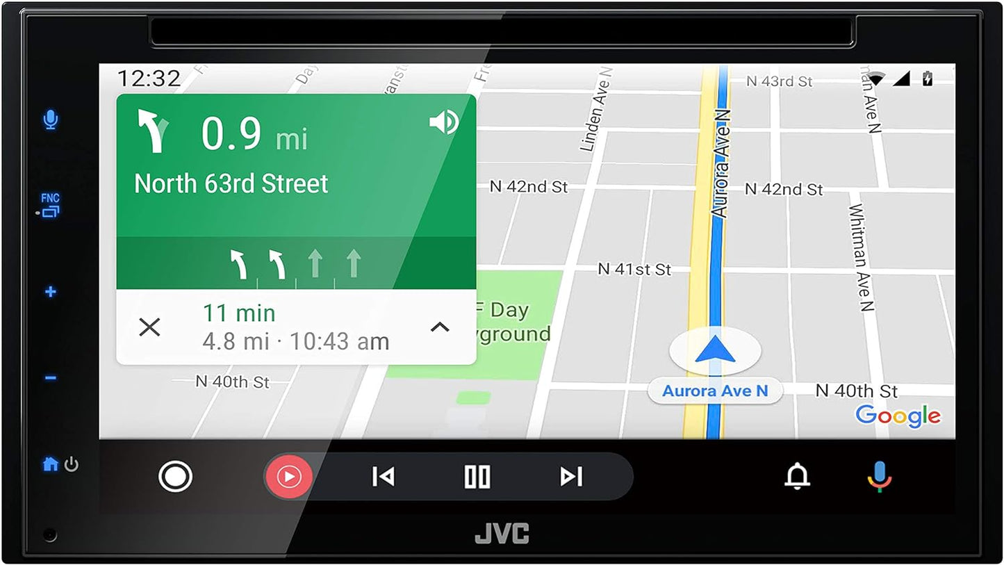 JVC KW-V66BT CarPlay Android Auto DVD Receiver, 6.8" Touchscreen