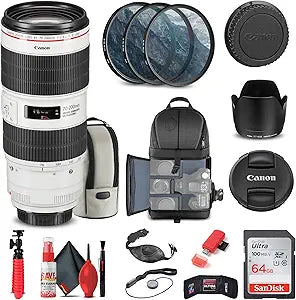 Canon 3044C002 EF 70-200mm Lens Bundle Renewed