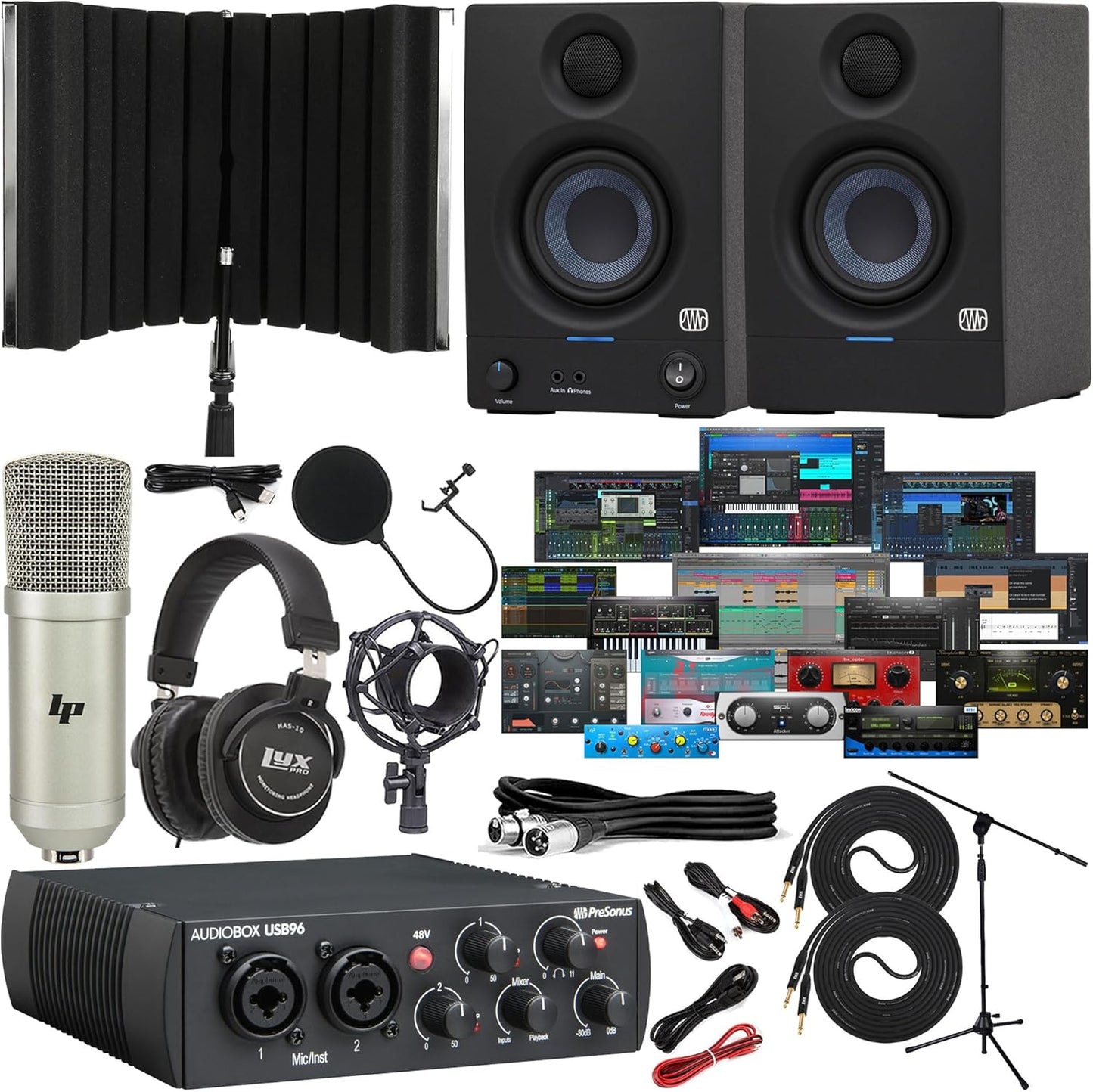 PreSonus AudioBox 96 USB Interface Studio Monitor Bundle