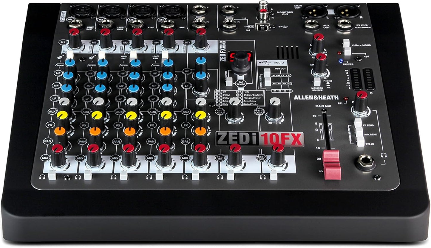 Allen & Heath AH-ZEDI10FX Compact Audio Mixer USB Interface