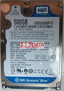 Western Digital WD5000BPVT-00HXZT3 500GB SATA HDD — main product image