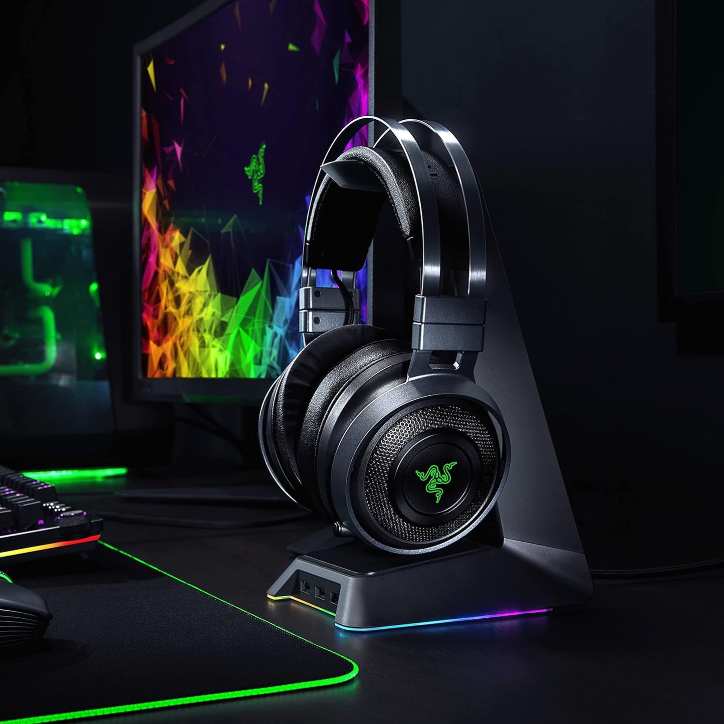 Razer RZ04-02670100-R3U1 Nari Ultimate Headset: THX, Haptic Feedback
