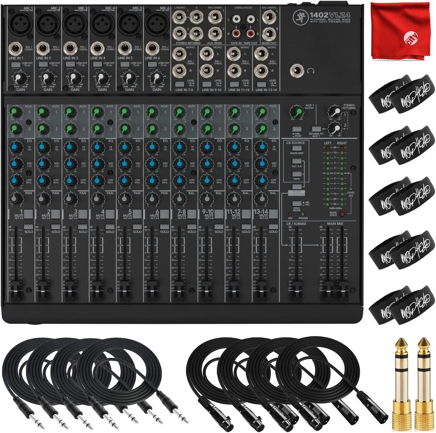 Mackie MAC1402VLZ4 14-Channel Mixer Bundle
