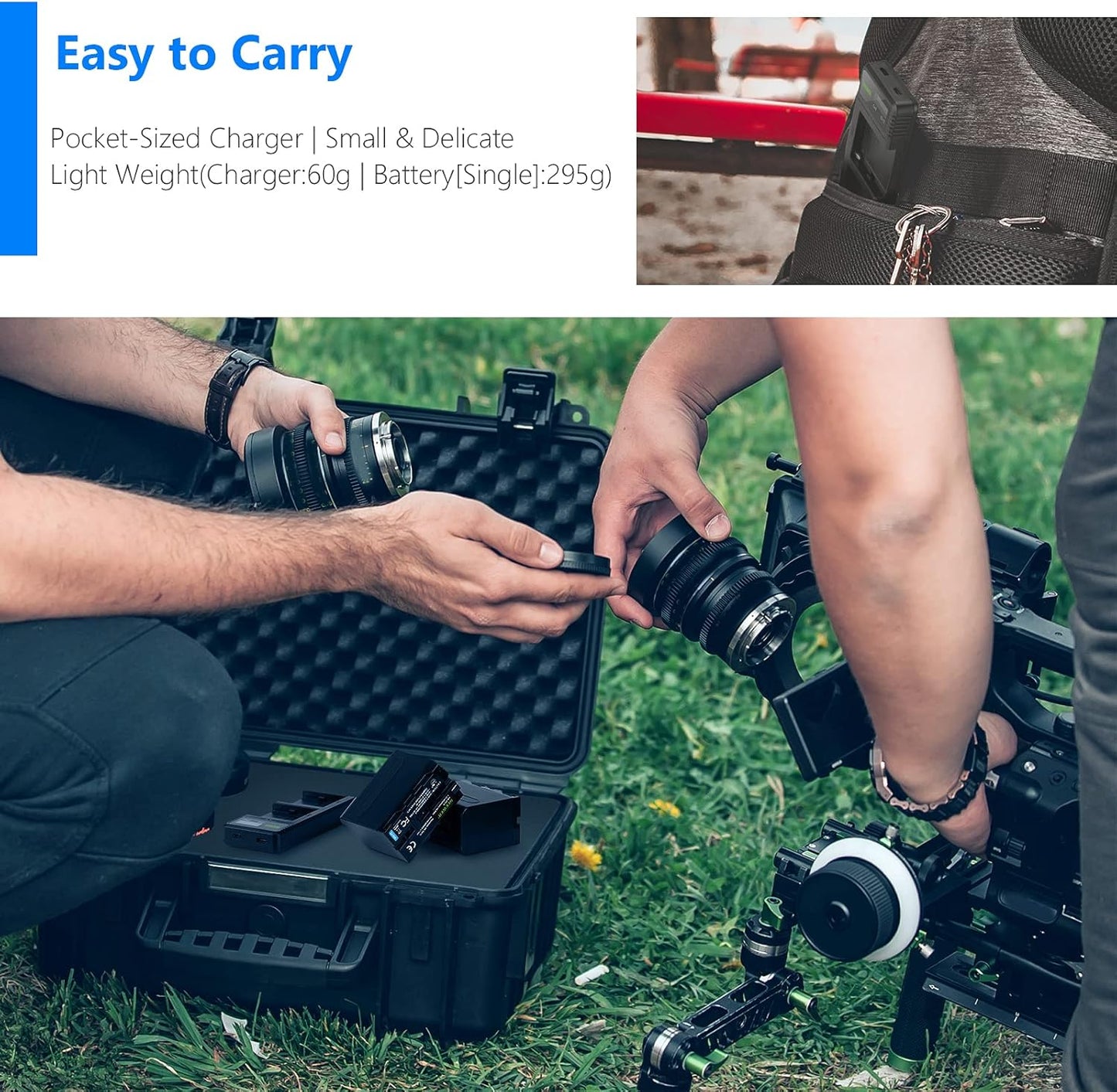 Neewer 10099654 Dual NP-F970 Battery Charger Kit