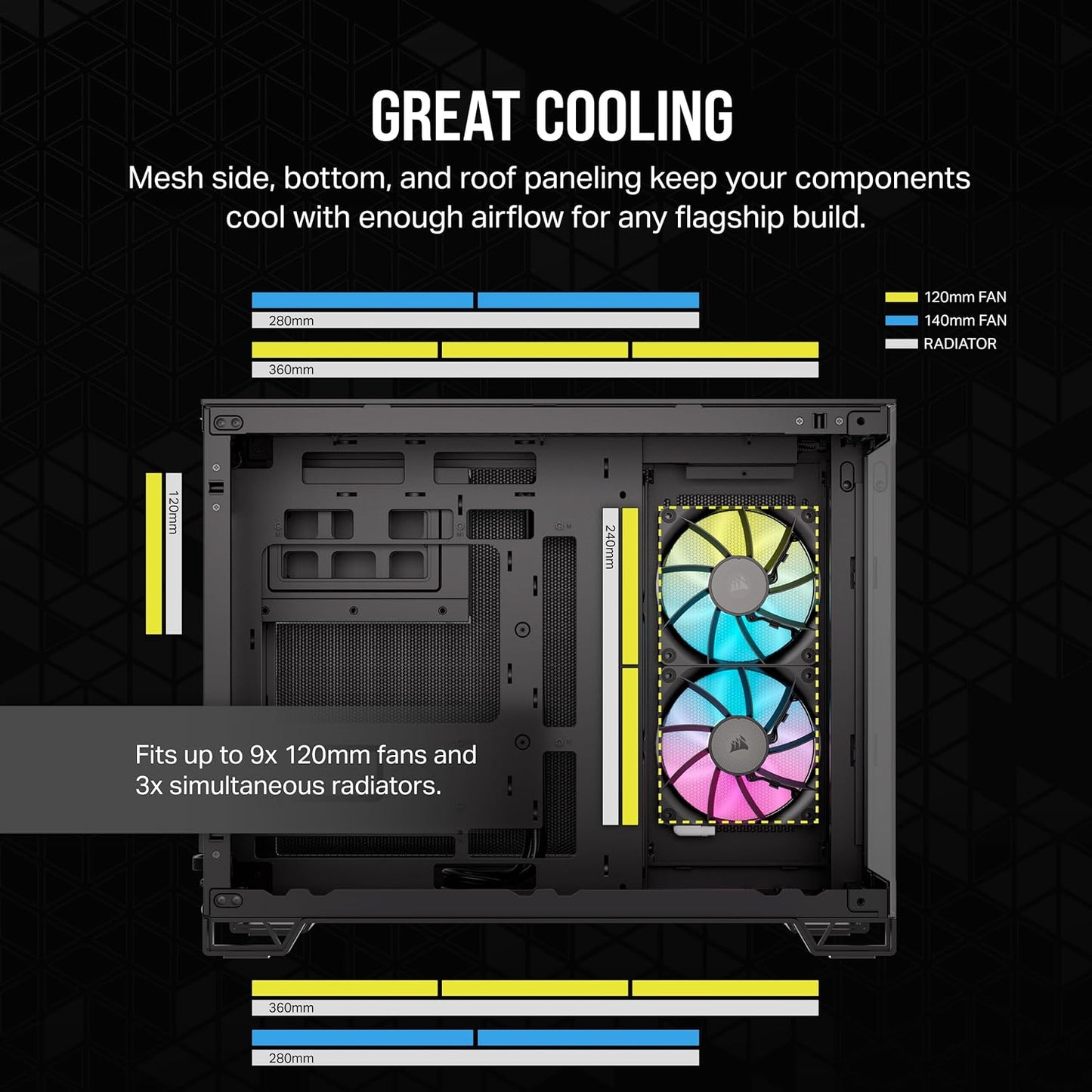 Corsair CC-9011267-WW iCUE LINK 2500X RGB mATX PC Case