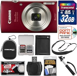 Canon PowerShot Elph 180 Digital Camera Bundle