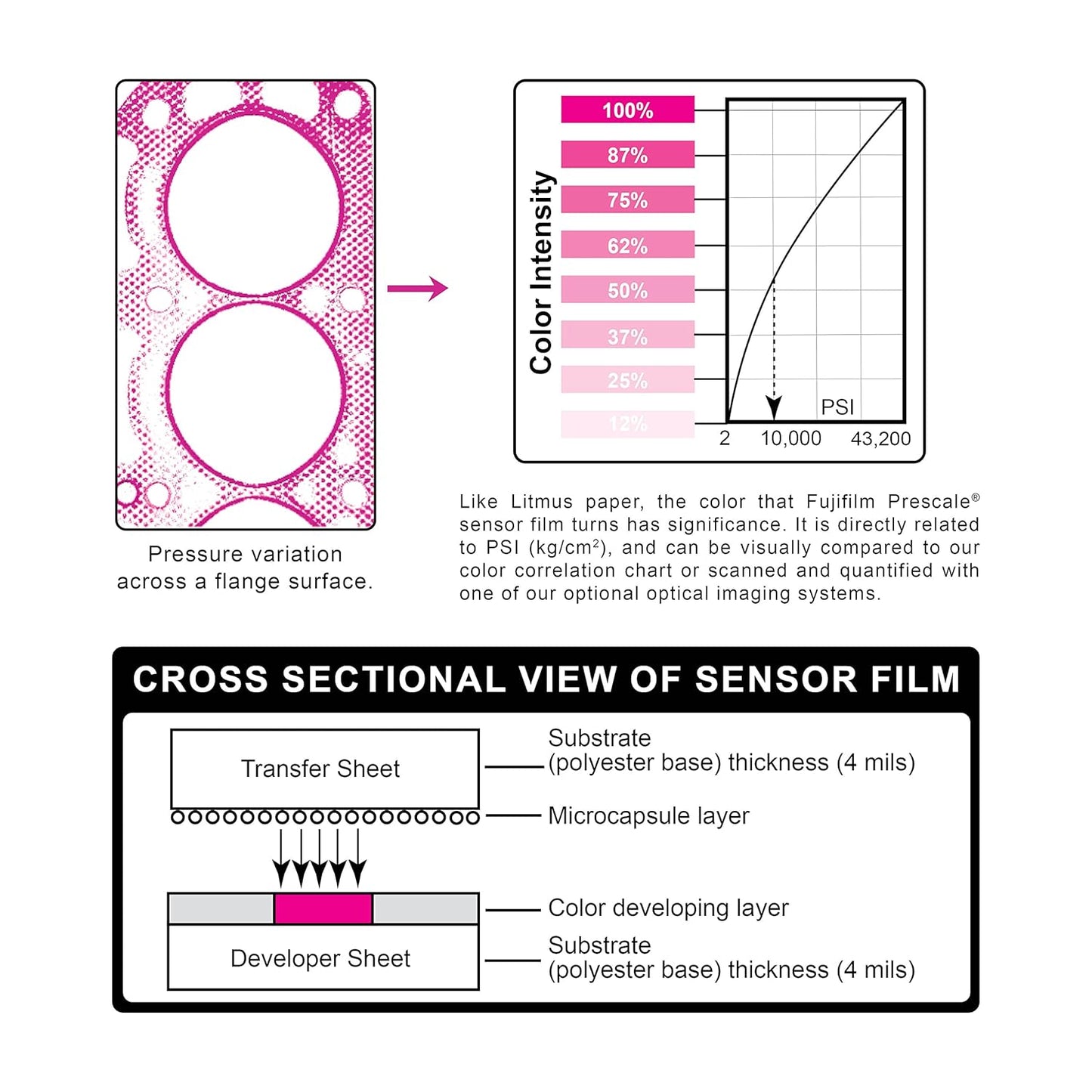 Fujifilm 4332020722 Prescale LLW Pressure Indicating Film