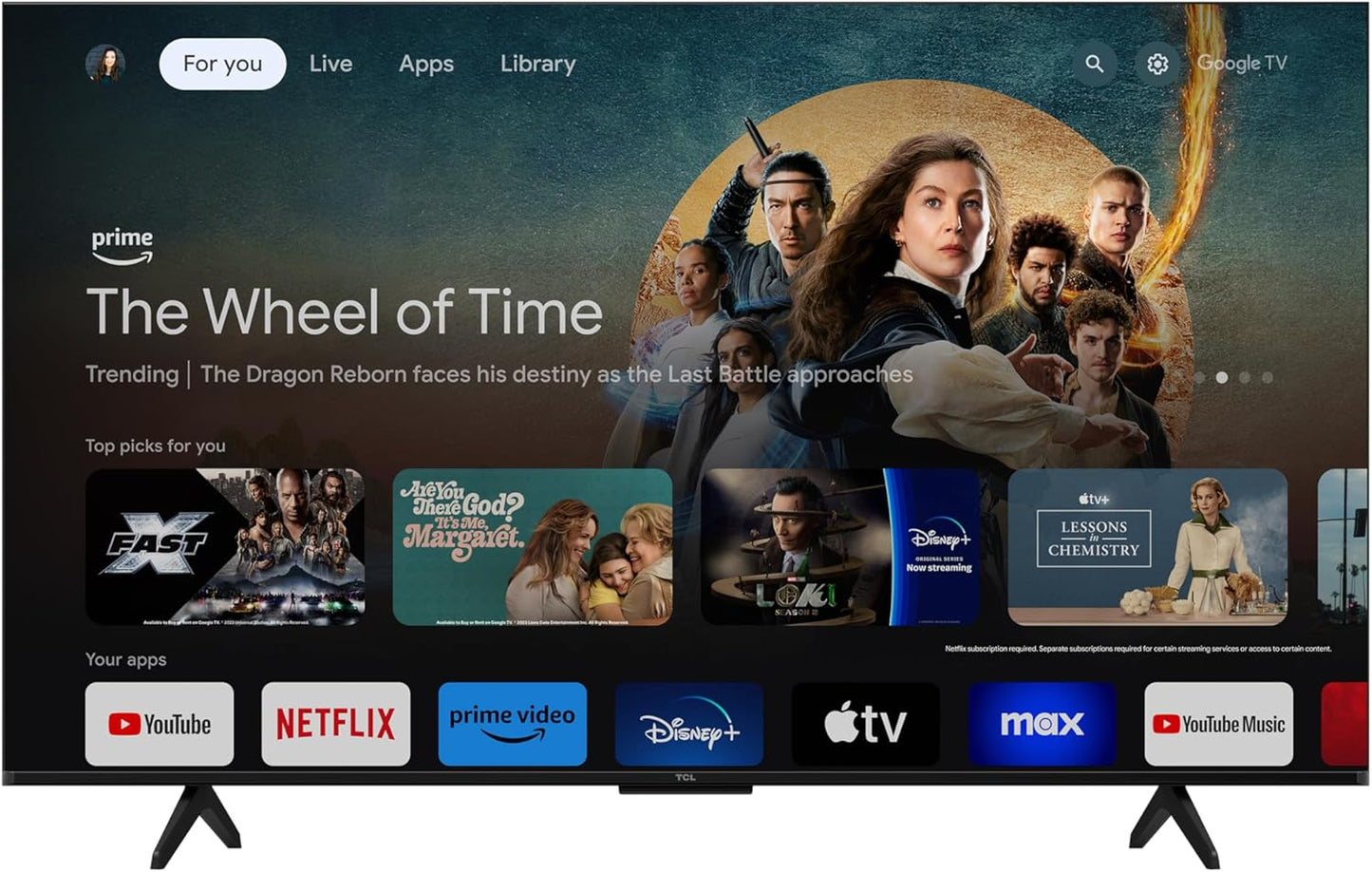 TCL 55S551G 55-Inch 4K Google Smart TV (2024)
