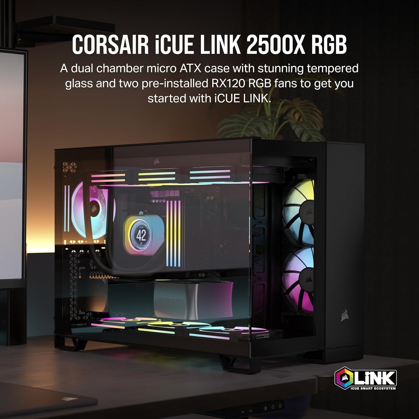 Corsair CC-9011267-WW iCUE LINK 2500X RGB mATX PC Case