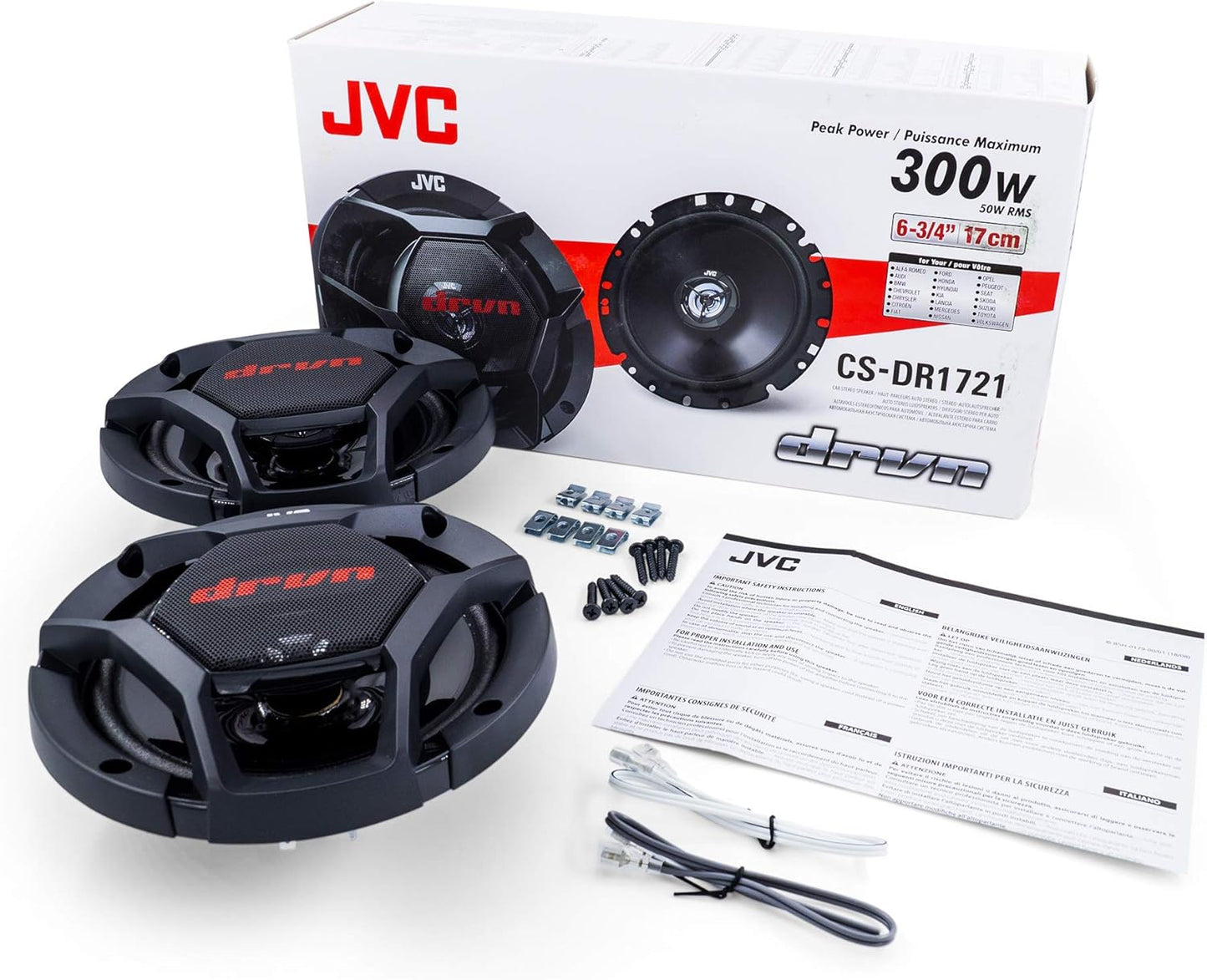 JVC CS-DR1721 DRVN Series 6.75" Coaxial Car Speakers (Pair)