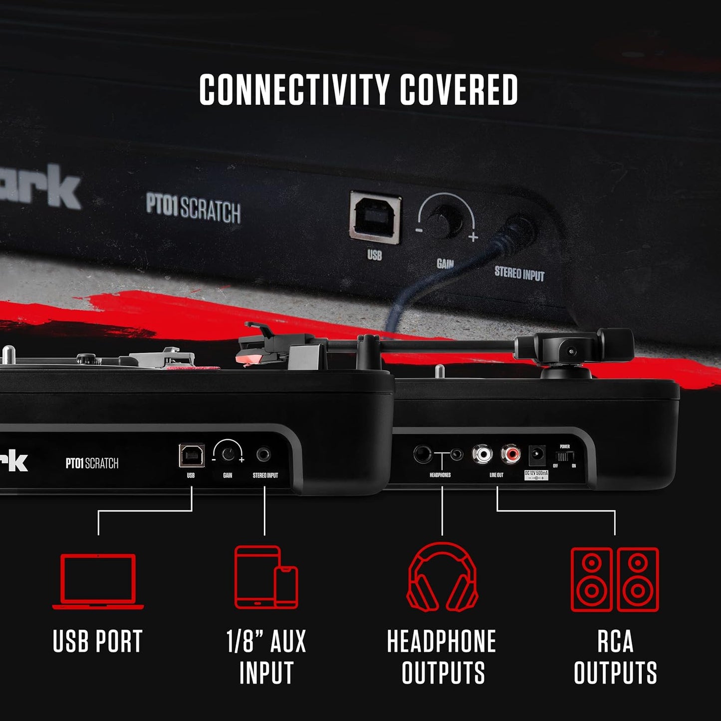 Numark PT01 Scratch Portable DJ Turntable