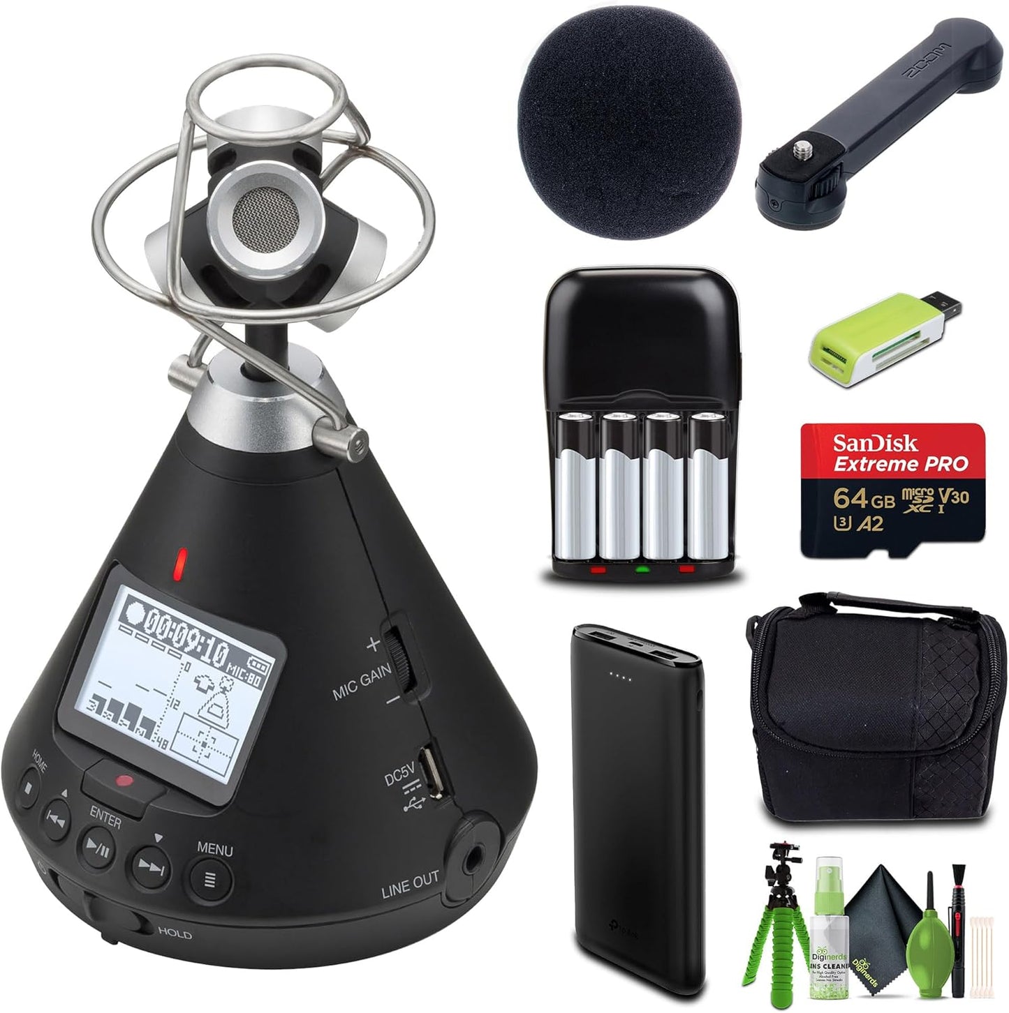 Zoom H3-VR 360° Audio Recorder Bundle with Accessories