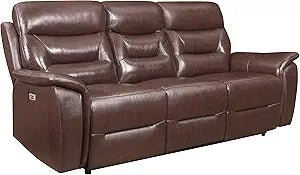 Lexicon S189445BR-3PWH Charley Power Reclining Sofa Brown