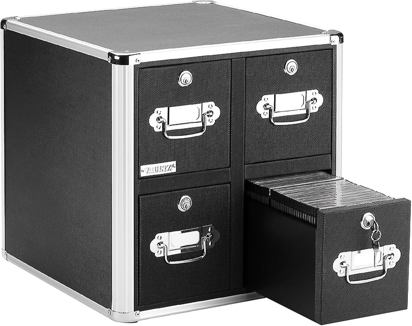 Vaultz VZ01049 Locking CD File Cabinet Organizer 660 Capacity