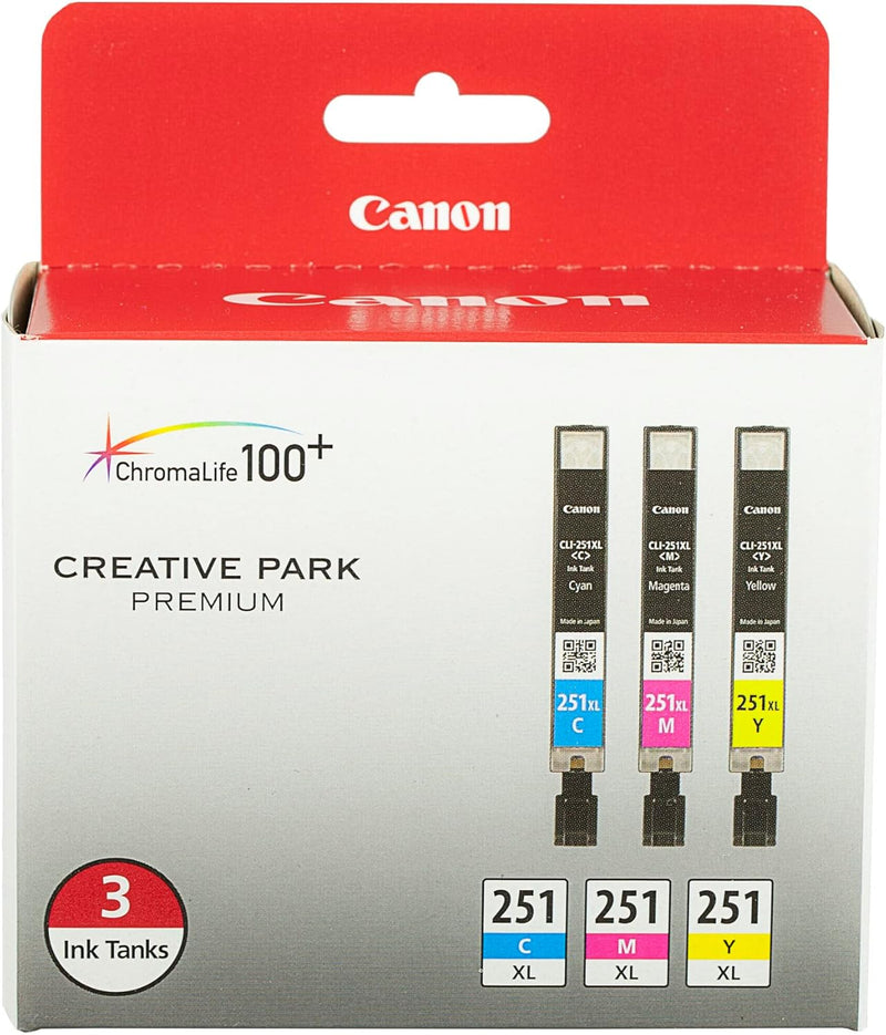Canon CLI-251XL 3PK Color Ink Cartridge Multi-Pack — main product image