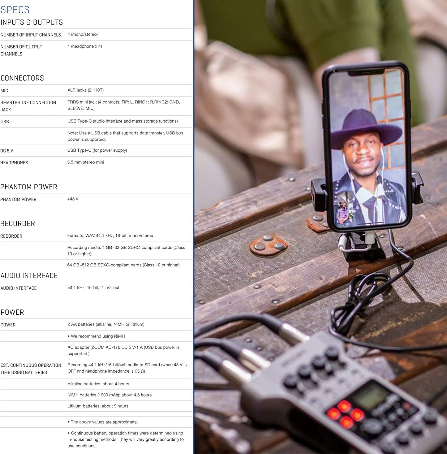 Zoom ZMP4K5 PodTrak P4 Podcast Recording Kit