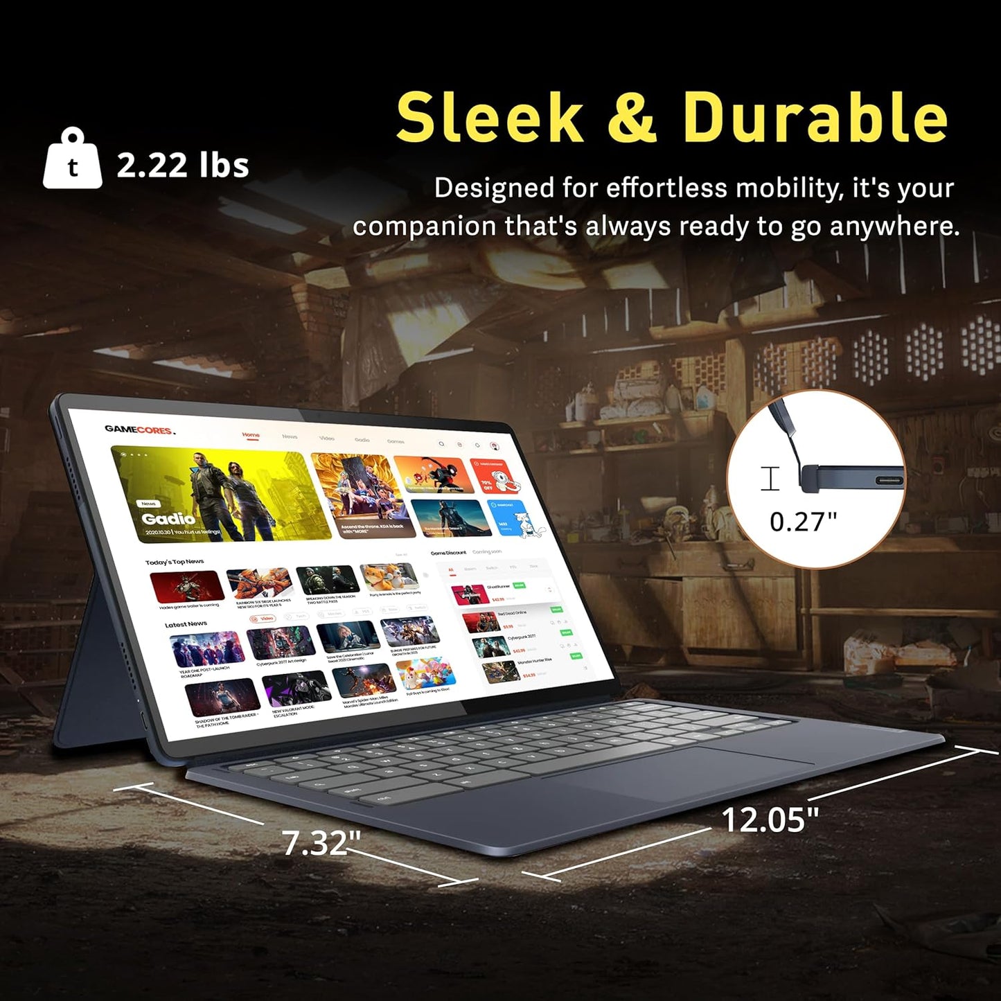 Lenovo IdeaPad Duet 5 Chromebook 13.3" FHD 2-in-1 Renewed