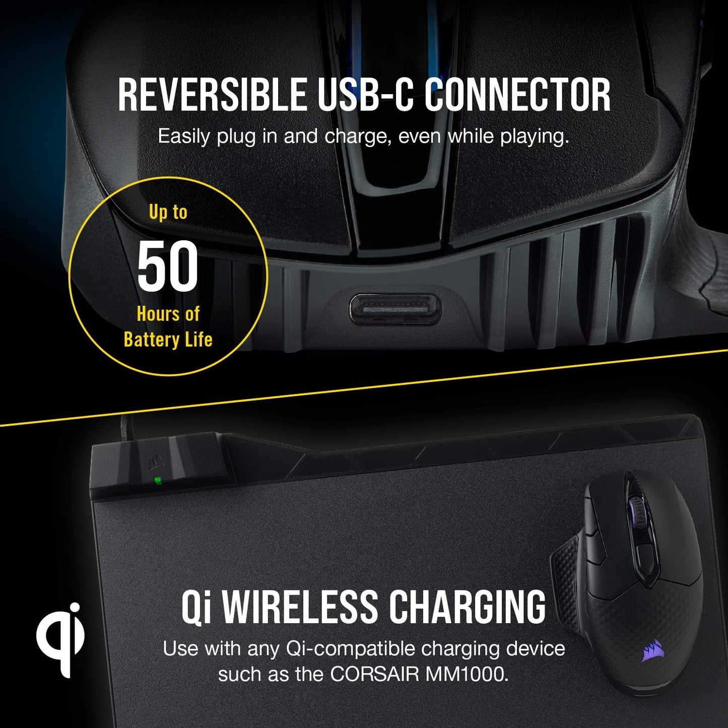 Corsair CH-9315511-NA Dark Core RGB Pro SE Wireless Gaming Mouse