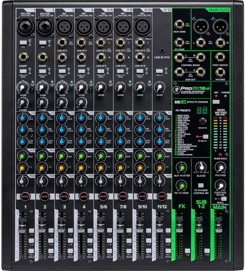 Mackie ProFX12v3 12-Channel USB Mixer with Effects — main product image