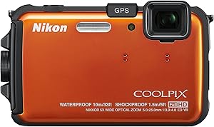 Nikon COOLPIX AW100 Waterproof Digital Camera (Orange)