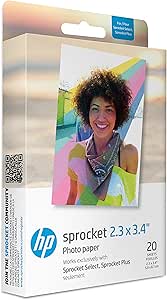 HP HPIZL2X320-ZL Sprocket Zink Sticky Photo Paper — main product image