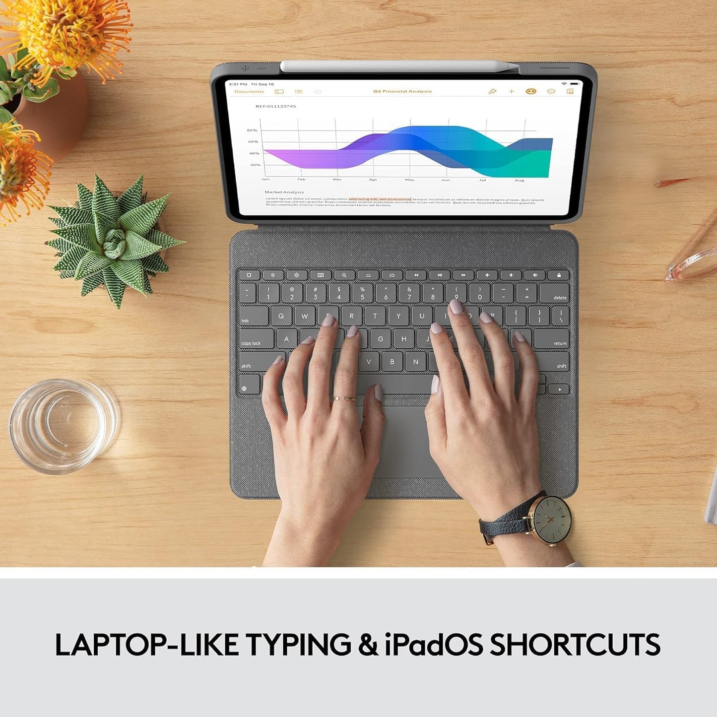 Logitech Combo Touch iPad Pro 12.9" Keyboard Case (Renewed)
