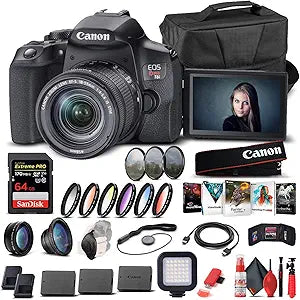 Canon 3924C002 EOS Rebel T8i DSLR Camera 18-55mm Lens Kit (Renewed)
