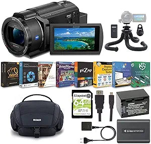 Sony FDR-AX43 4K UHD Handycam Camcorder Bundle