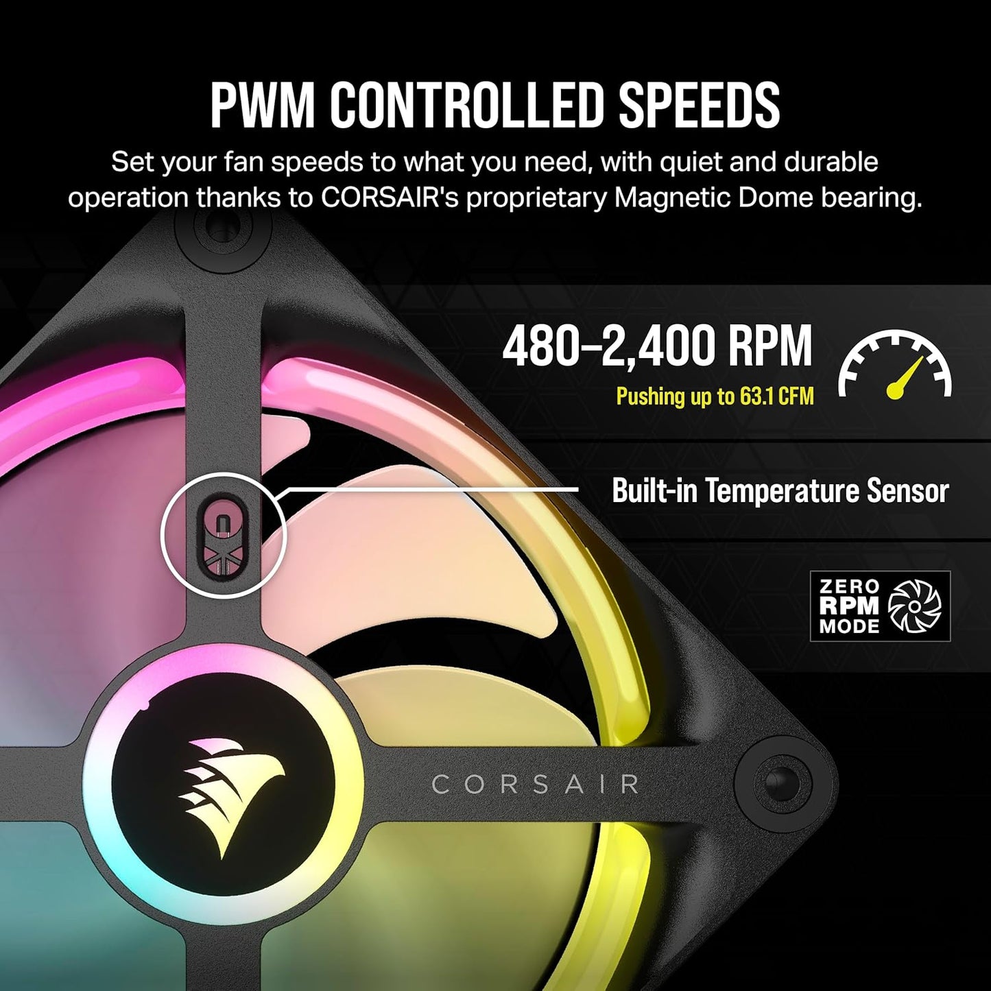 Corsair CO-9051001-WW iCUE LINK QX120 RGB 120mm Single Fan