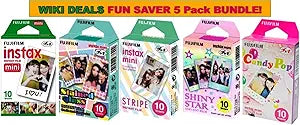 Fujifilm PV17IC106 Instax Mini Film Bundle - Variety Pack, 50 Sheets
