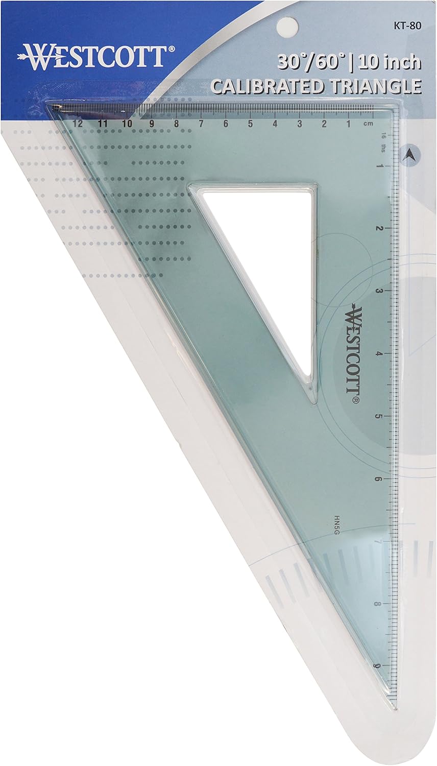 Westcott KT-80 C-Thru Student 30/60/90 Triangle 9.75"