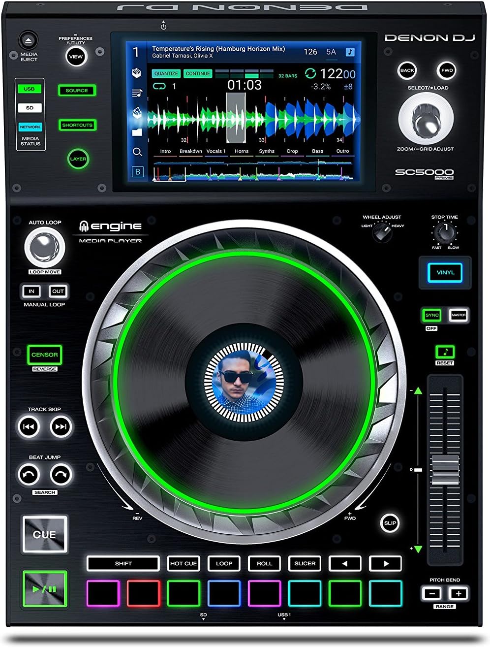 Denon DJ SC5000 Prime Media Player 7-inch Touchscreen