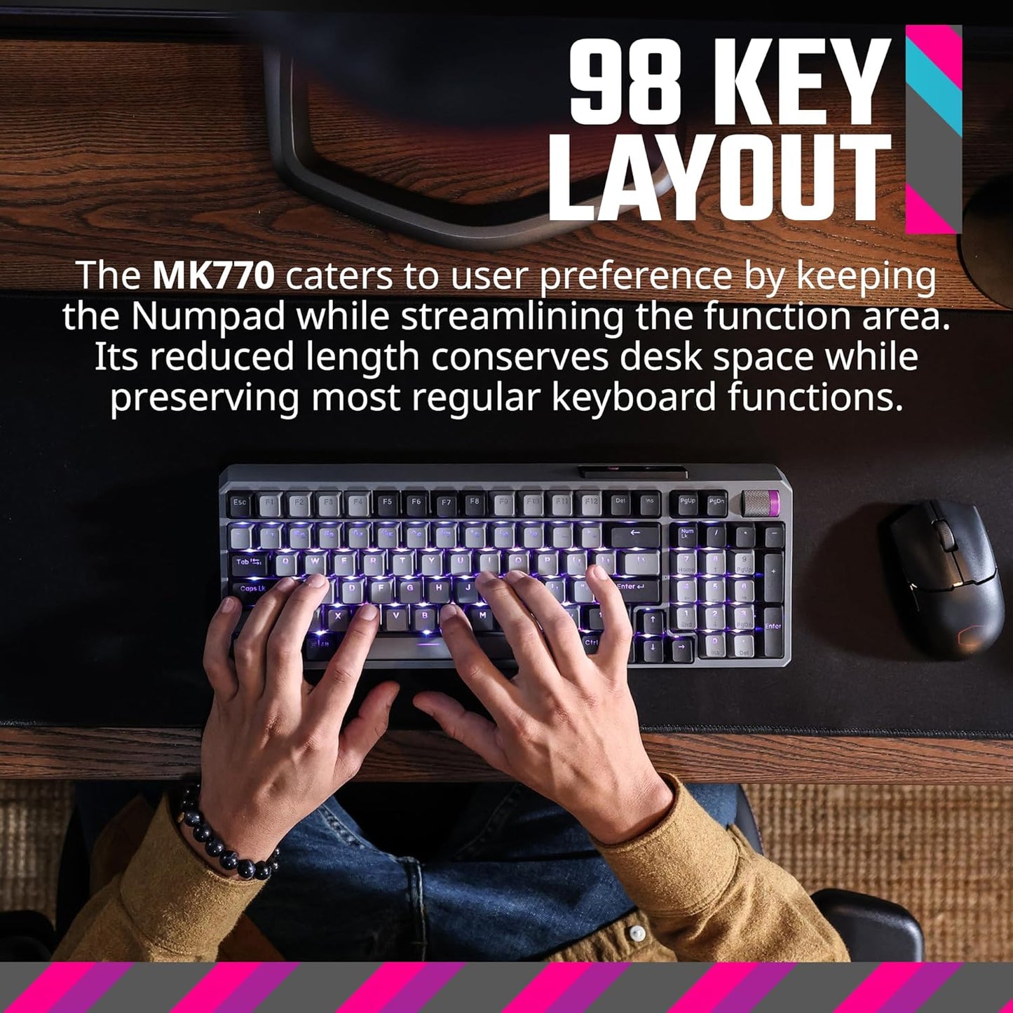Cooler Master MK-770-GKKW1-US Wireless RGB Mechanical Keyboard