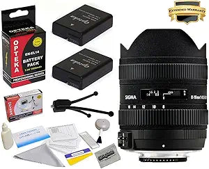 Nikon 203306 Sigma 8-16mm Wide Zoom Lens - D3xxx, D5xxx DSLR + Accessories