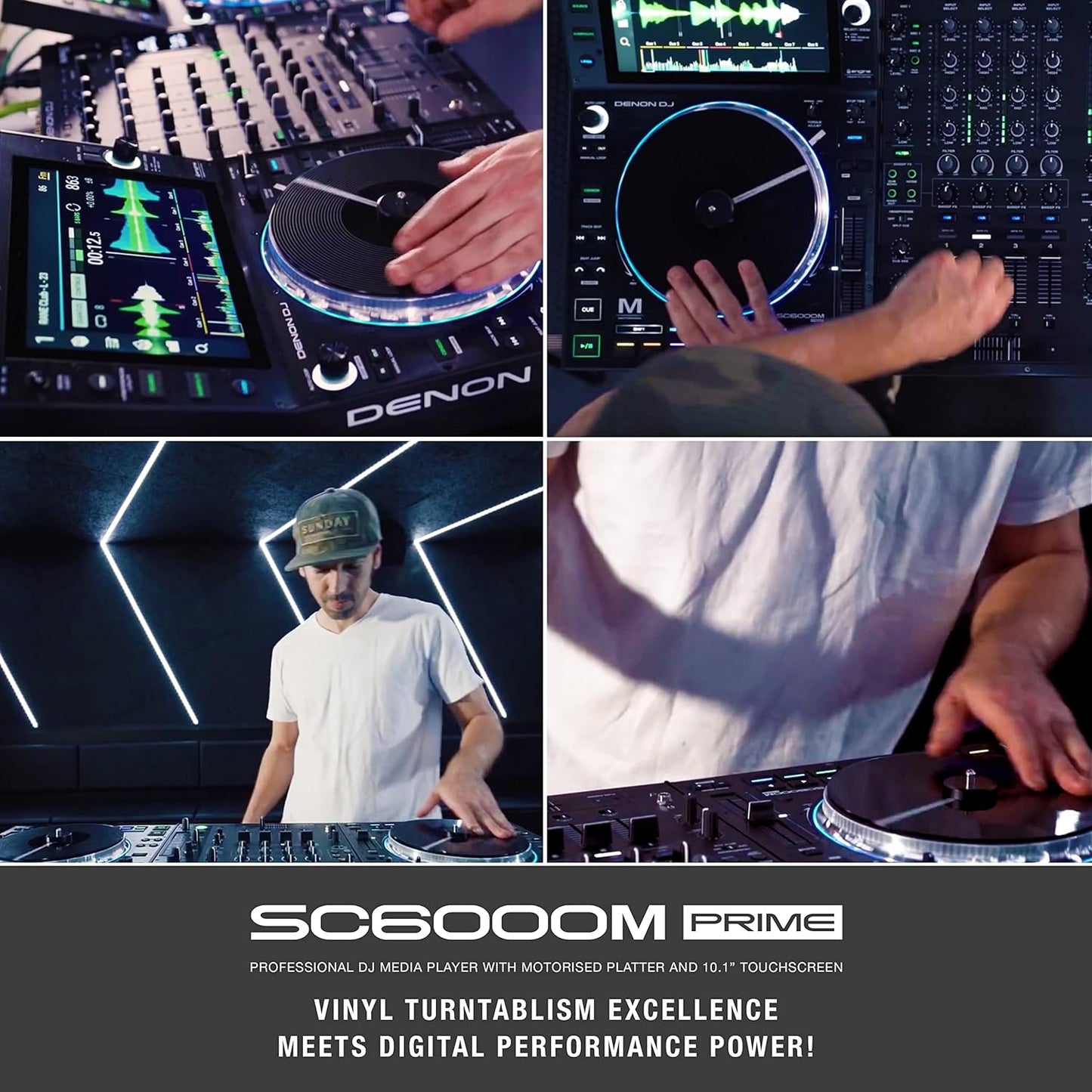 Denon DJ SC6000MPRIME Standalone Media Player Motorized Platter