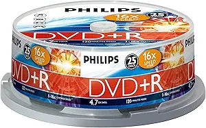Philips DR4S6B25F/17 16X DVD+R Spindle 25-Pack
