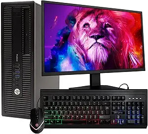 HP ProDesk 600G1 SFF Renewed Desktop i5 8GB 500GB HDD 24in Monitor