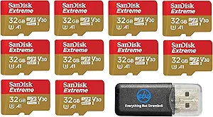 SanDisk SDSQXAF-032G 32GB Extreme MicroSD Card (10-Pack)