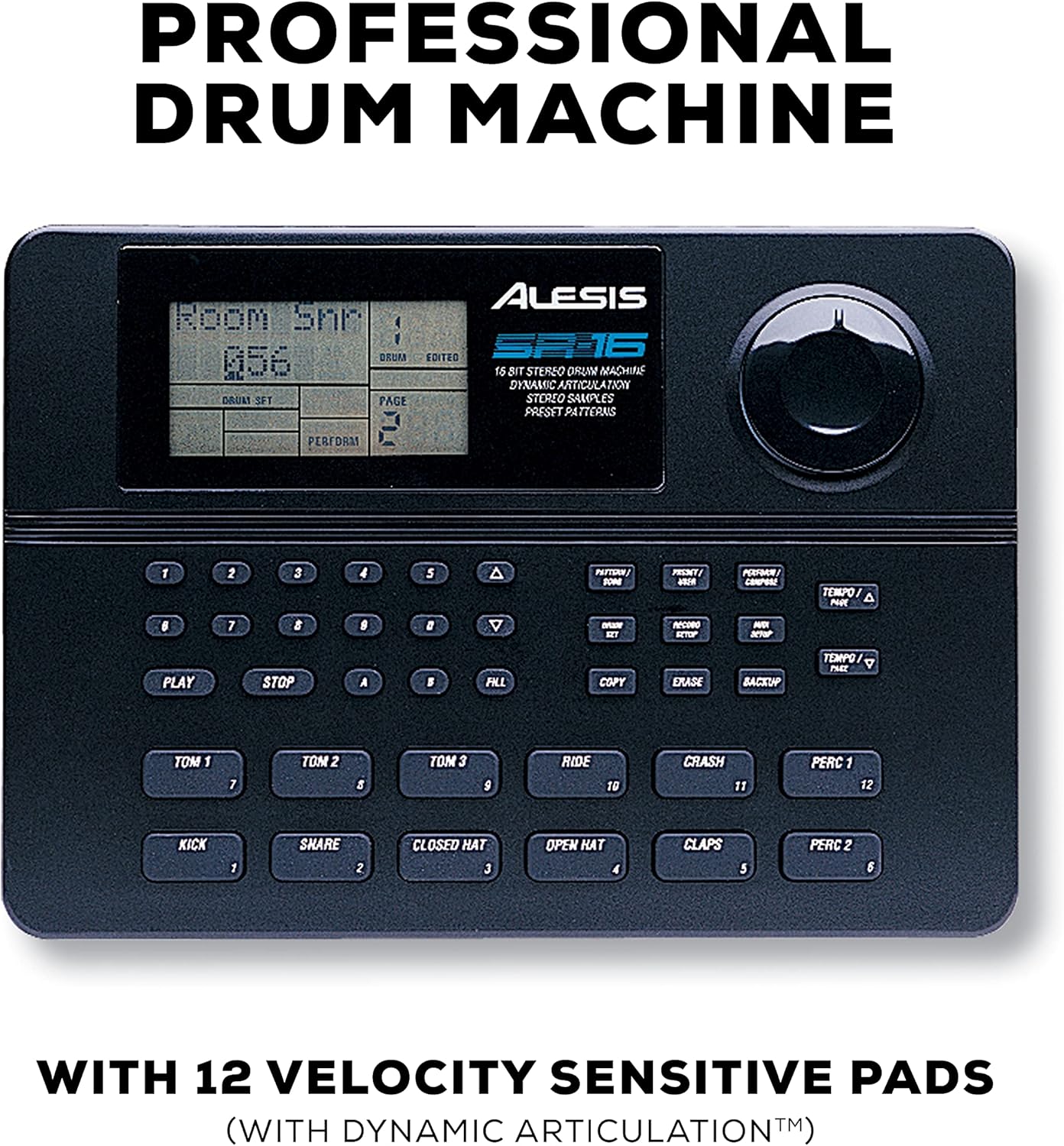 Alesis SR-16 Drum Machine with Hosa MIDI Cable