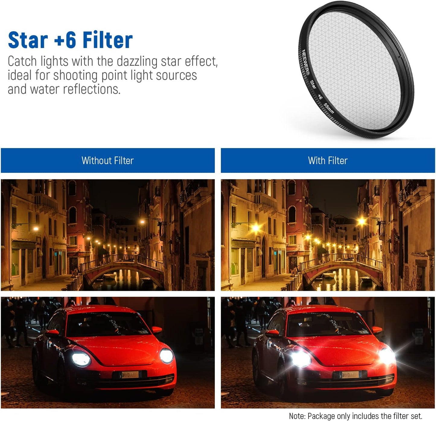 NEEWER 55mm ND+CPL Effect Filter Set Phone Lens