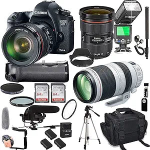 Canon EOS 6D Mark II with 24-70mm & 100-400mm Lens Bundle