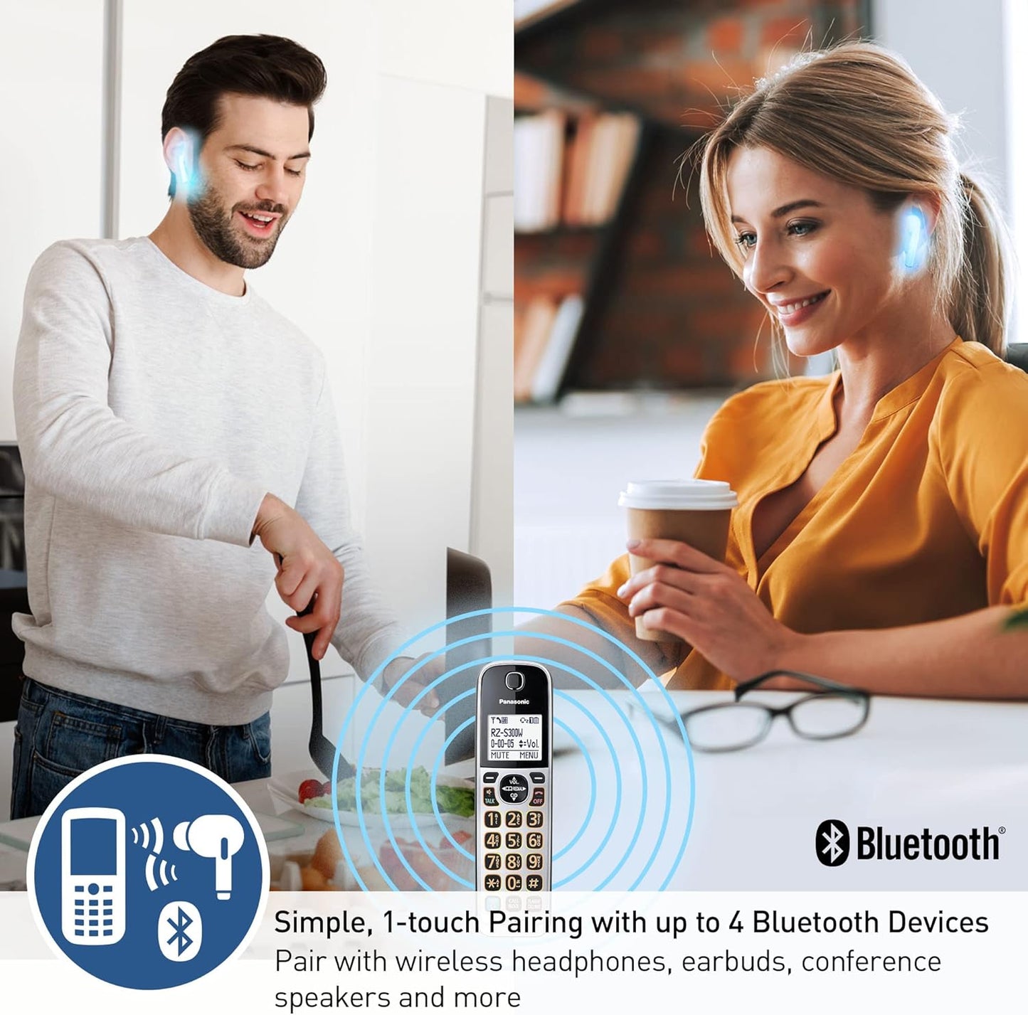 Panasonic KX-TGF892B Bluetooth Expandable Corded Phone