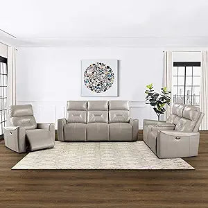 Lexicon S189446CB*3PW Edelweiss Light Gray Power Reclining Set