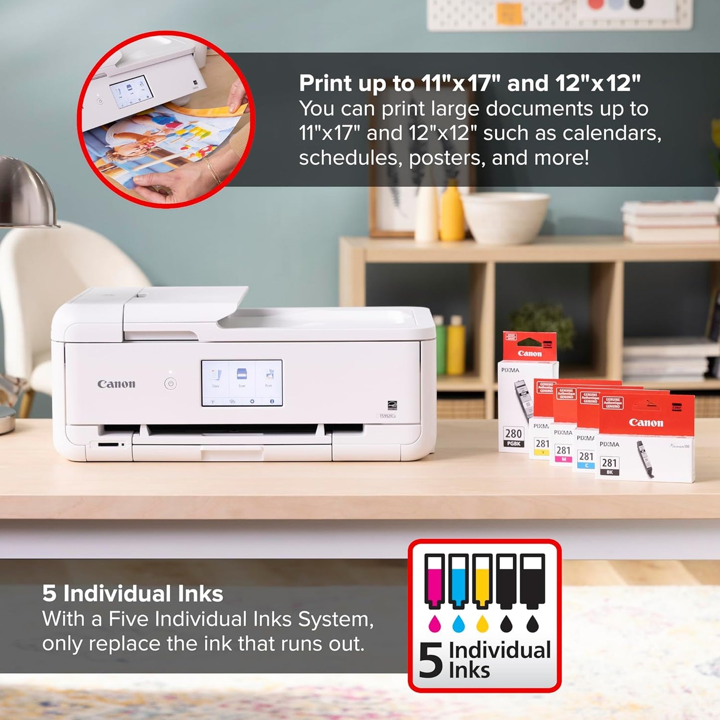 Canon 2988C052 PIXMA TS9521Ca Wireless All-in-One Printer