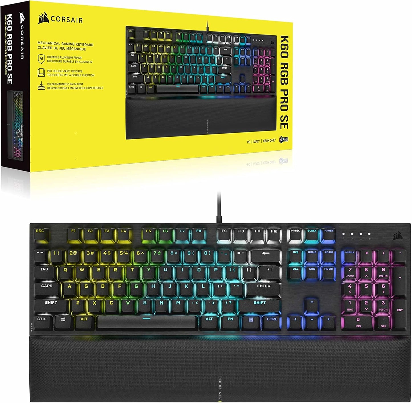 Corsair CH-910D119-NA K60 RGB Pro SE Mechanical Gaming Keyboard (Renewed)