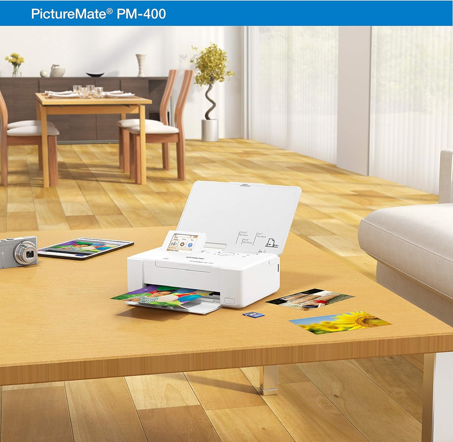 Epson PictureMate PM-400 Compact Wireless Photo Printer